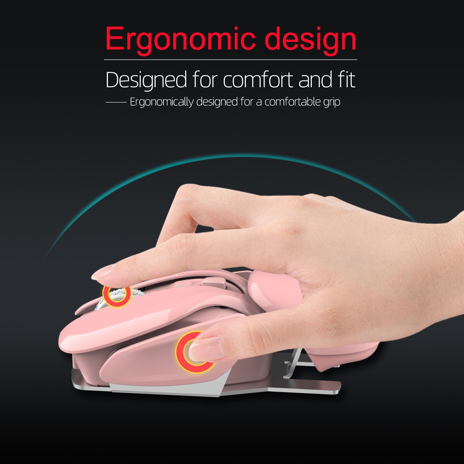 T37 Wireless Mouse USB1600dpi Rechargeable Office USB Mouse 2.4G Optical Mouse, Ergonomic Mouse for Laptop Desktop Sleep