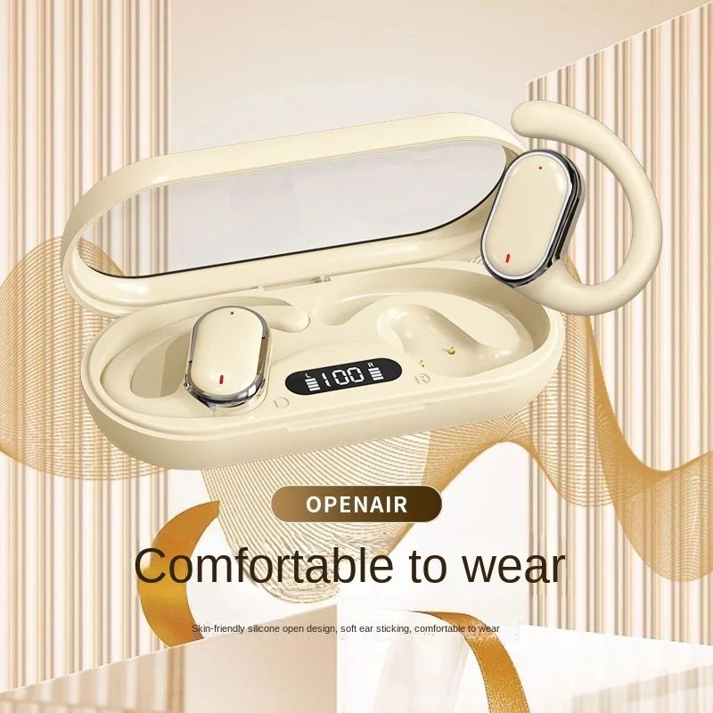 Wireless Bluetooth Headset Sports Comfortable To Wear Earphones Long Life Intelligent Digital Noise Reduction
