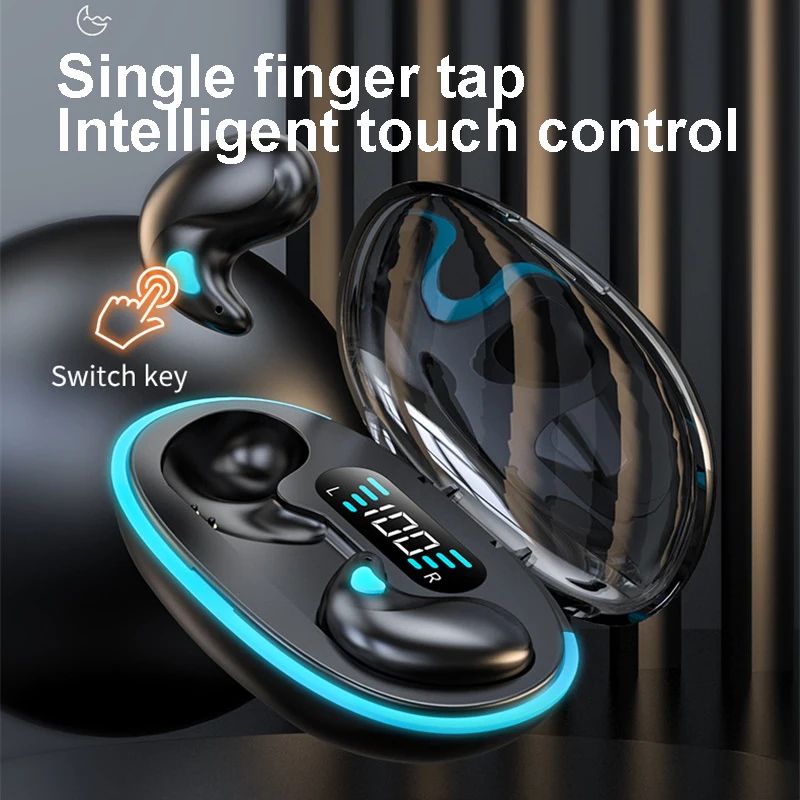 Mini Invisible Wireless Bluetooth Earphone Sleep-Friendly IPX5 Waterproof HIFI Music Earpods LED Power Display Long Battery Life Earbuds