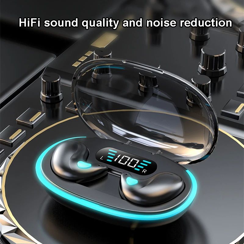 Mini Invisible Wireless Bluetooth Earphone Sleep-Friendly IPX5 Waterproof HIFI Music Earpods LED Power Display Long Battery Life Earbuds