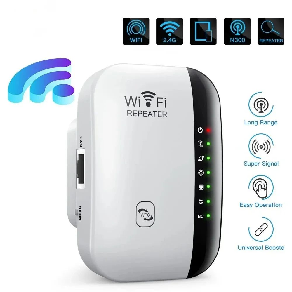 WiFi Amplifier 2.4G Router Wifi Range Extender 300Mbps Wireless WIFI Repeater Wi-Fi Signal Amplifier 802.11N Network Card Adapter for PC