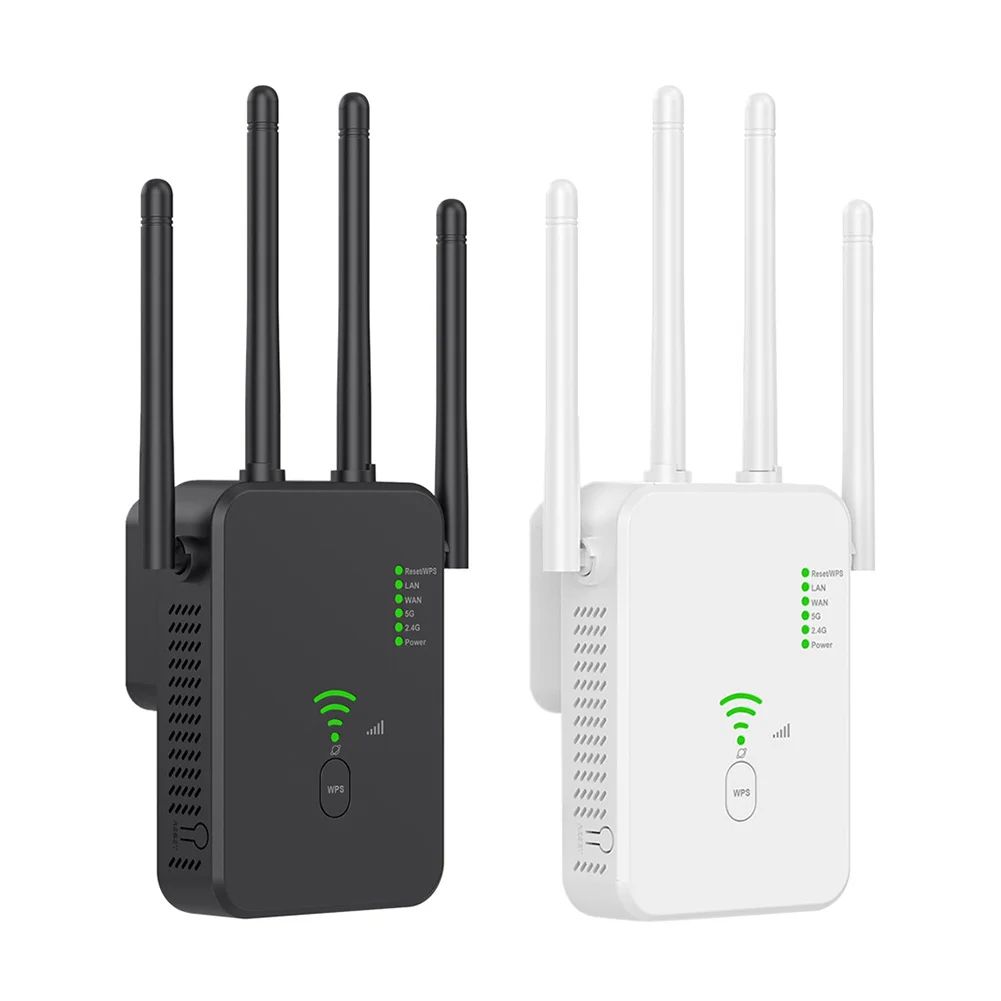 1200Mbps Wireless WiFi Repeater Wifi Signal Booster Dual-Band 2.4G 5G WiFi Extender 802.11ac Gigabit WiFi Amplifier WPS Router