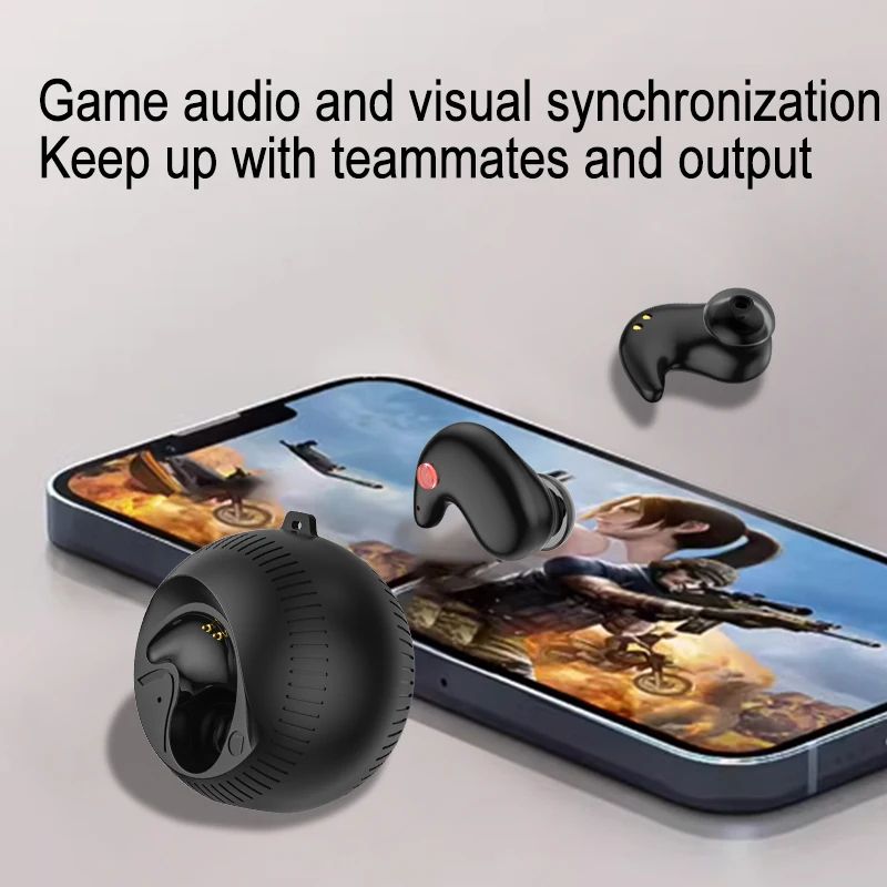 Sleeping Earphone Bluetooth R12 Mini Wireless Headphones with Mic Noise Reduction Invisible Earbud Hidden Headsets Waterproof