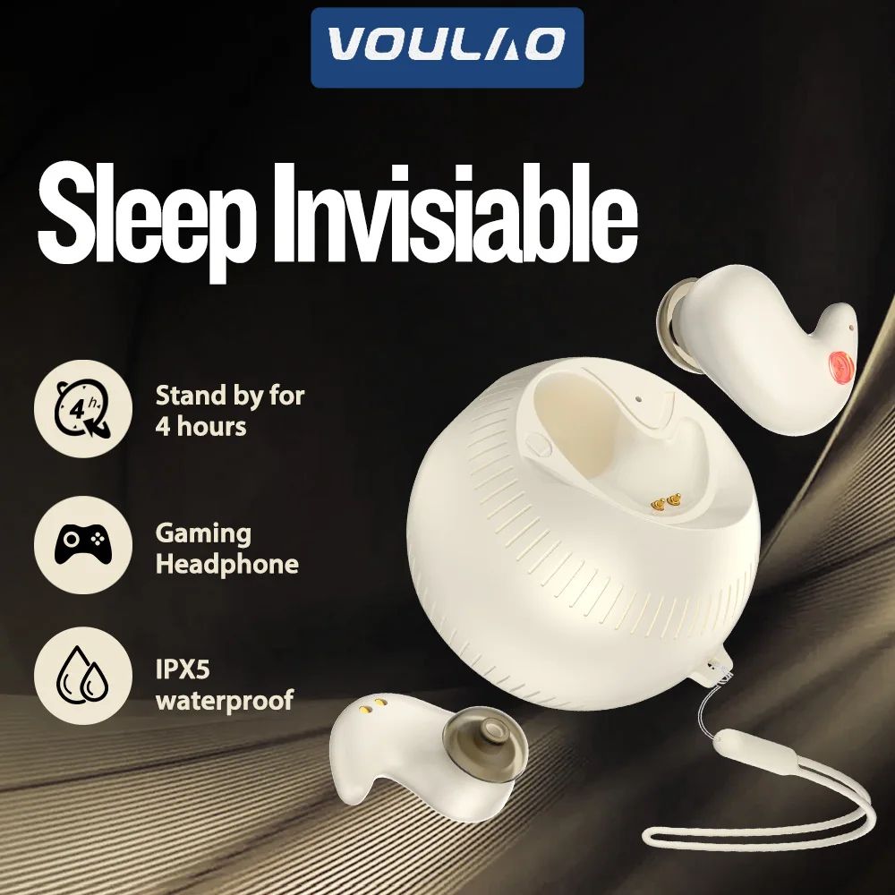 Sleeping Earphone Bluetooth R12 Mini Wireless Headphones with Mic Noise Reduction Invisible Earbud Hidden Headsets Waterproof