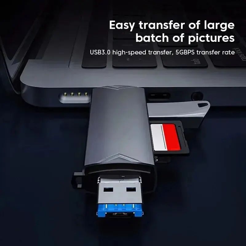 6 In 1 Multifunction USB 3.0 Card Reader U Disk TYPE-C/Usb/Tf/Sd Flash Drive Memory Card for Adapter Phone Laptop Compute