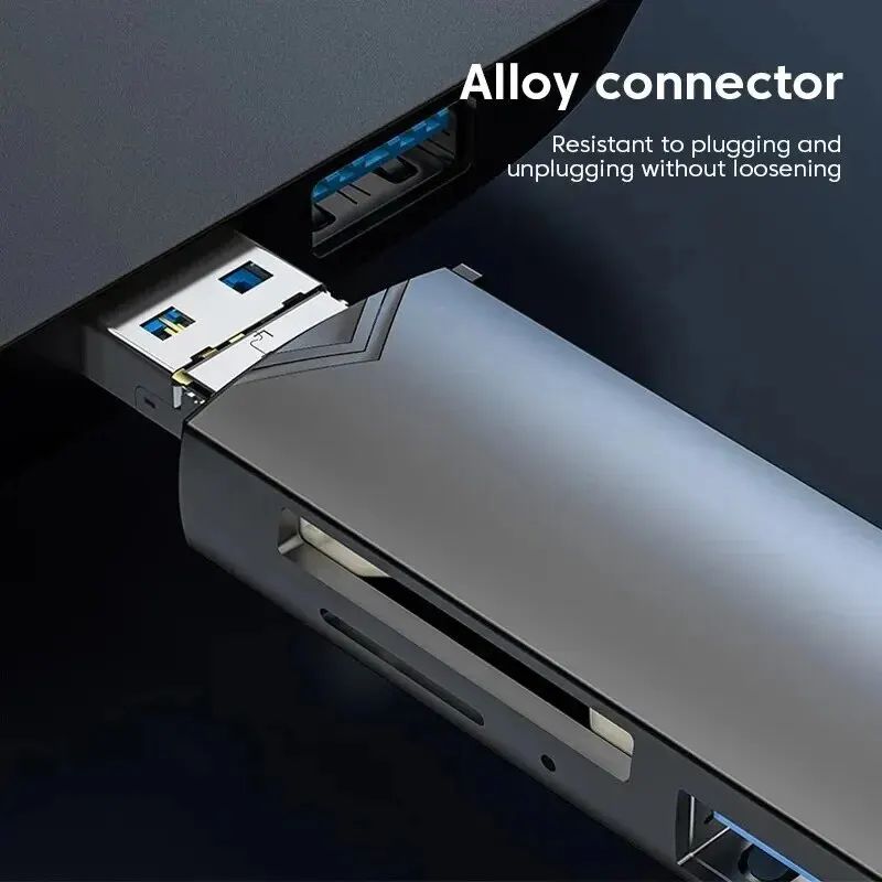6 In 1 Multifunction USB 3.0 Card Reader U Disk TYPE-C/Usb/Tf/Sd Flash Drive Memory Card for Adapter Phone Laptop Compute