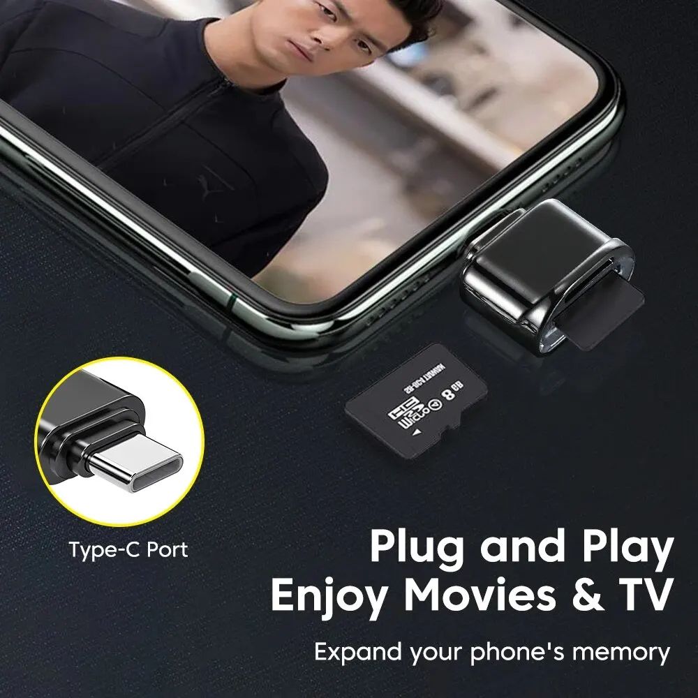 Type C Card Reader USB C To TF Card Memory Reading High-speed Transfer Cardreader Support OTG For PC Laptops Android Iphone