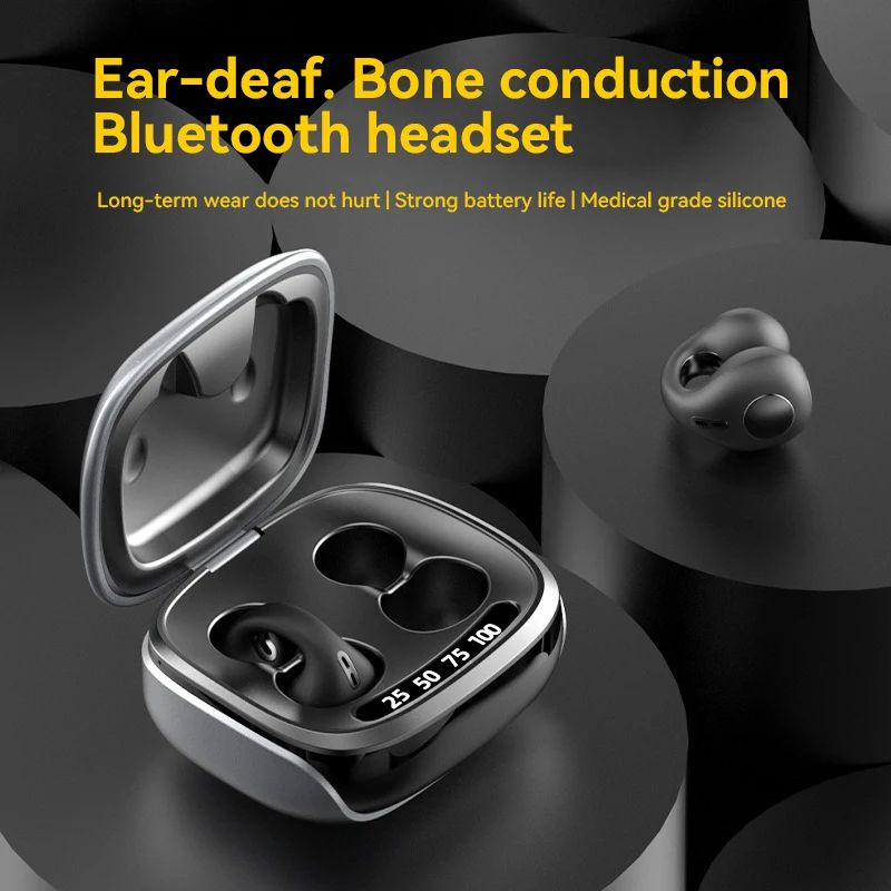 Clip-ear bone conduction wireless headset 5.3 new innovative sound quality comfortable Sport Earbuds