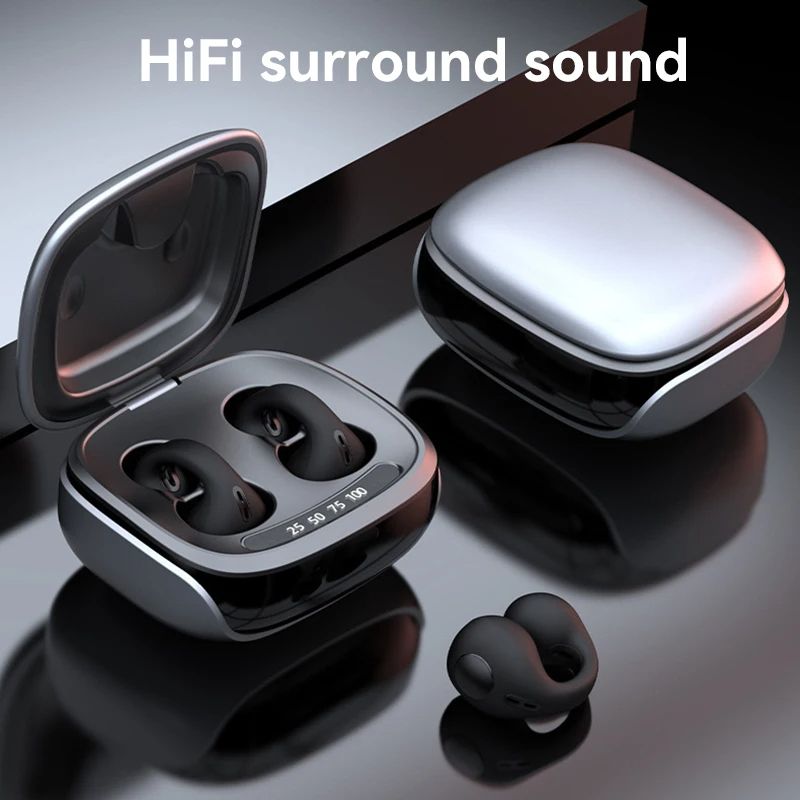 Clip-ear bone conduction wireless headset 5.3 new innovative sound quality comfortable Sport Earbuds