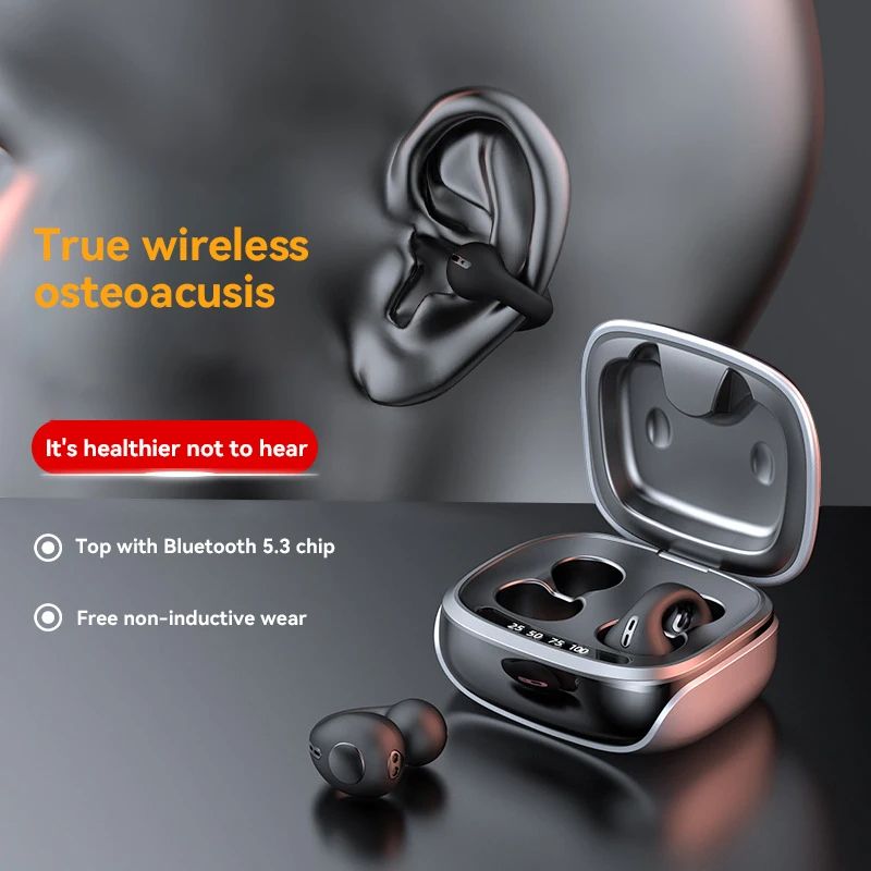 Clip-ear bone conduction wireless headset 5.3 new innovative sound quality comfortable Sport Earbuds