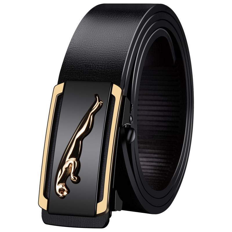 New Arrivals Men's Belt Automatic Alloy Buckle Male Belts Classic Cowskin Leather Belt Business Men Belts Genuine Leather Belts Wide Belt Men's Fashion