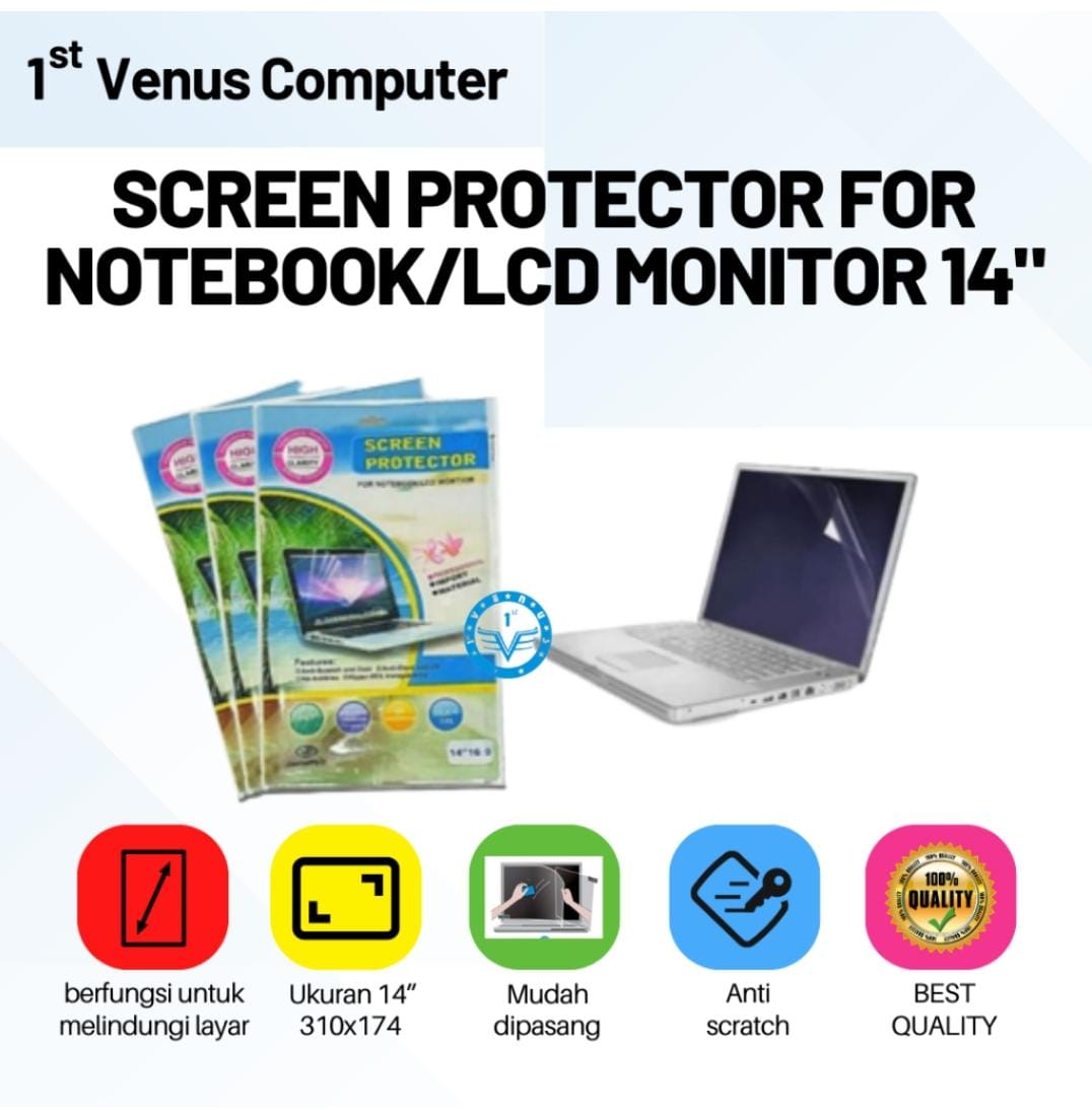 New arrival 14" screen Anti Glare, anti scratch, dust, no bubbles,hyper-95% and UV protector for laptops, monitors and LCD. 14 inches