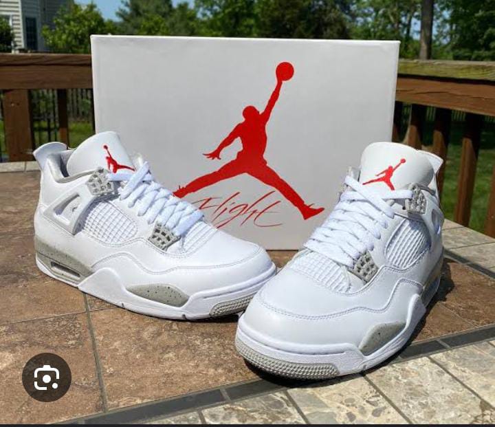 New Arrival Air Jordan 4 ''White Oreo''  Breathable Sneakers ; Original Best Quality Men's Shoes/Women's Shoes J4 Unisex Sneakers