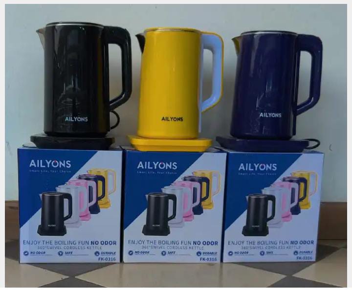 Offer!! AILYONS Electric 360 Degrees Swivel Cordless FK-0316 Kettle; 1.8L Stainless Steel Electric Kettle, Small Kitchen Appliances