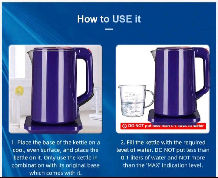Offer!! AILYONS Electric 360 Degrees Swivel Cordless FK-0316 Kettle; 1.8L Stainless Steel Electric Kettle, Small Kitchen Appliances