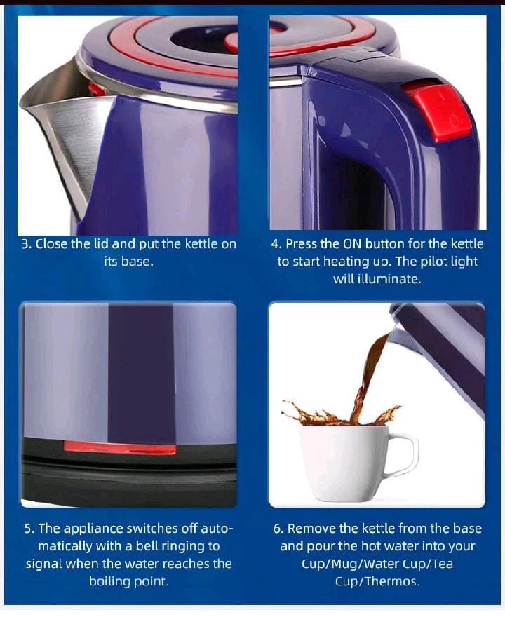 Offer!! AILYONS Electric 360 Degrees Swivel Cordless FK-0316 Kettle; 1.8L Stainless Steel Electric Kettle, Small Kitchen Appliances