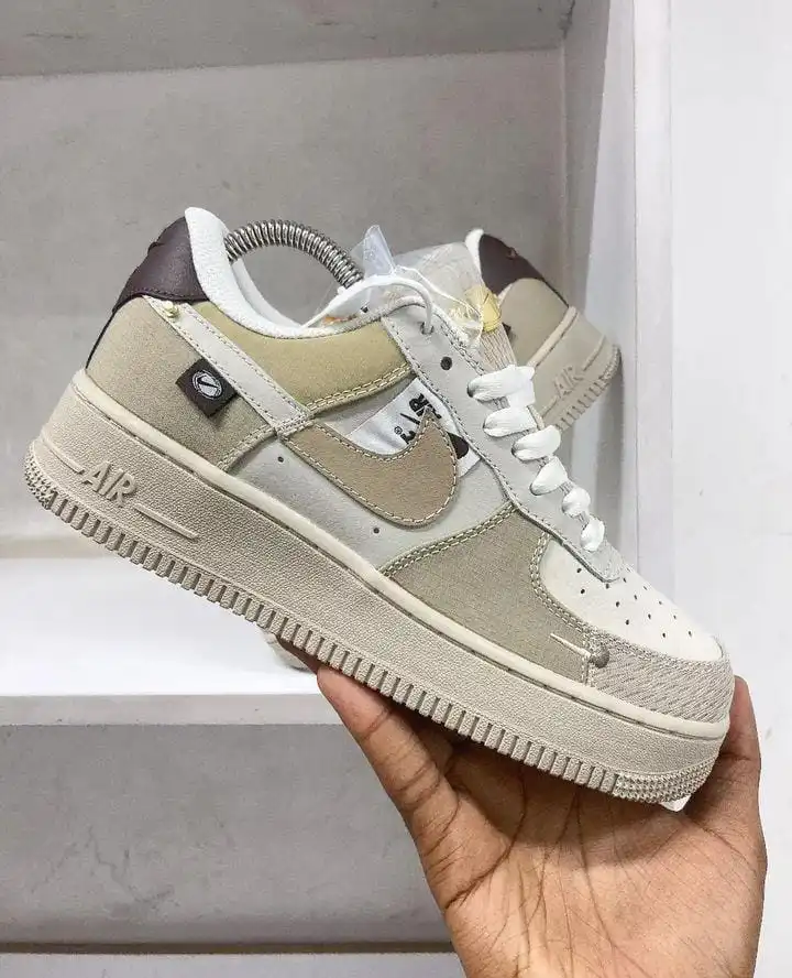 Fashion New Arrival Airforce 1 ''Tan Bling'' Casual Men's Shoes Best Quality Unisex Sneakers