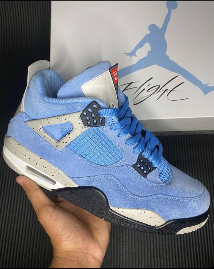 New Fashion Air Jordan 4 ''University Blue'' Sneakers, Best Quality Original Women/Men's Shoes Breathable J4 Unisex Sneakers