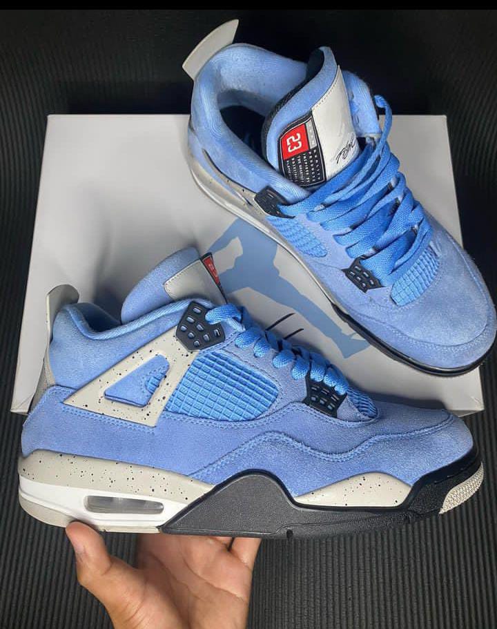 New Fashion Air Jordan 4 ''University Blue'' Sneakers, Best Quality Original Women/Men's Shoes Breathable J4 Unisex Sneakers
