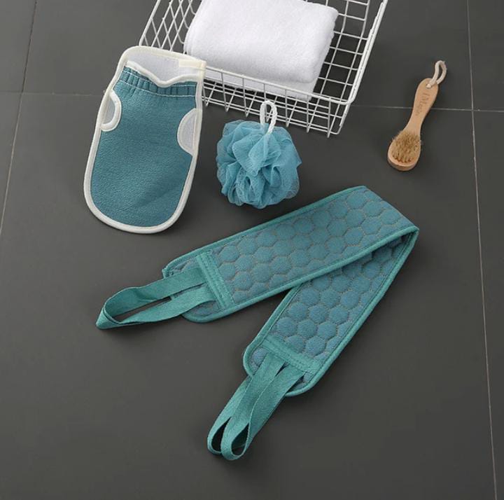 Limited Offer!! 3 in 1 Exfoliating Set; Loofah Sponge, Bathing Gloves,Ultra Long Double Sided Back Scrubber Material : wood pulp fiber sponge
-The material is non-irritating to the skin