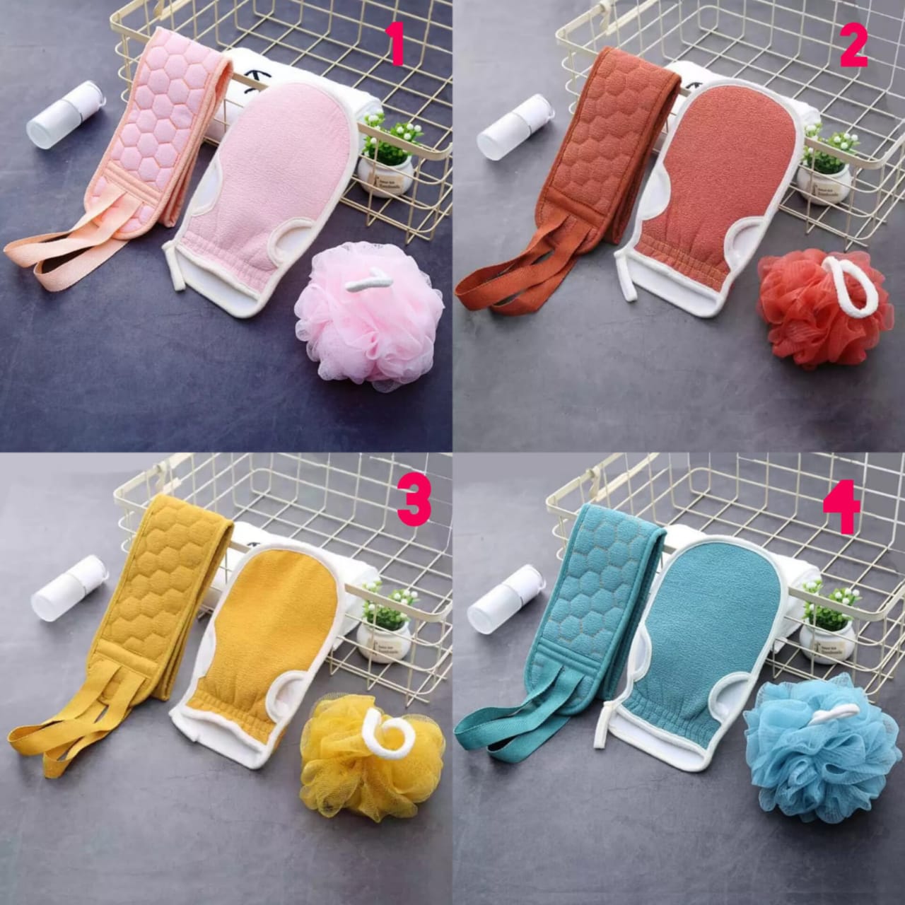 Limited Offer!! 3 in 1 Exfoliating Set; Loofah Sponge, Bathing Gloves,Ultra Long Double Sided Back Scrubber Material : wood pulp fiber sponge
-The material is non-irritating to the skin