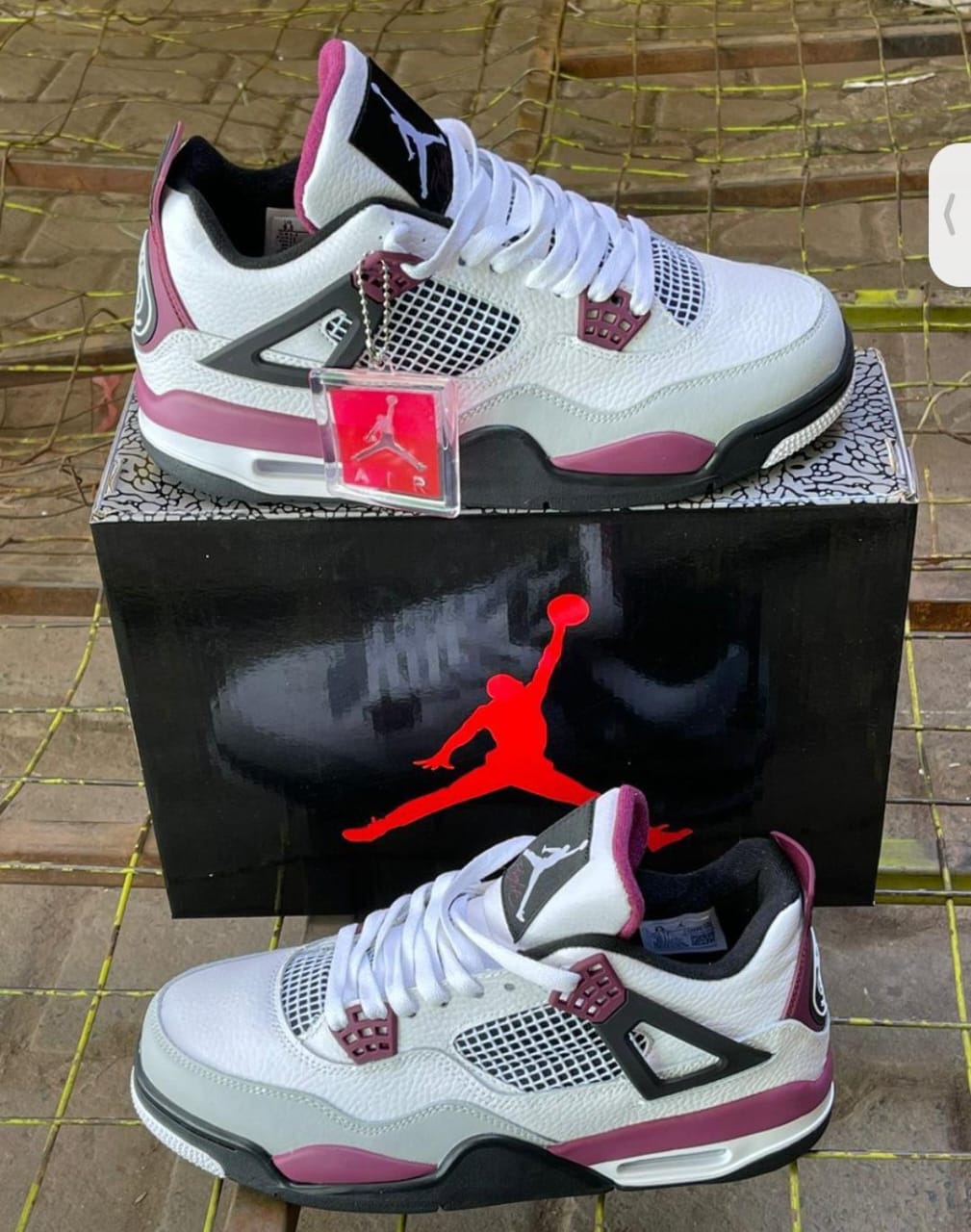 ORIGINAL AIR JORDAN 4 RETRO PSG ''Paris Saint -German'' Sneakers, High Quality Fashion Men's Shoes J4 Sneakers