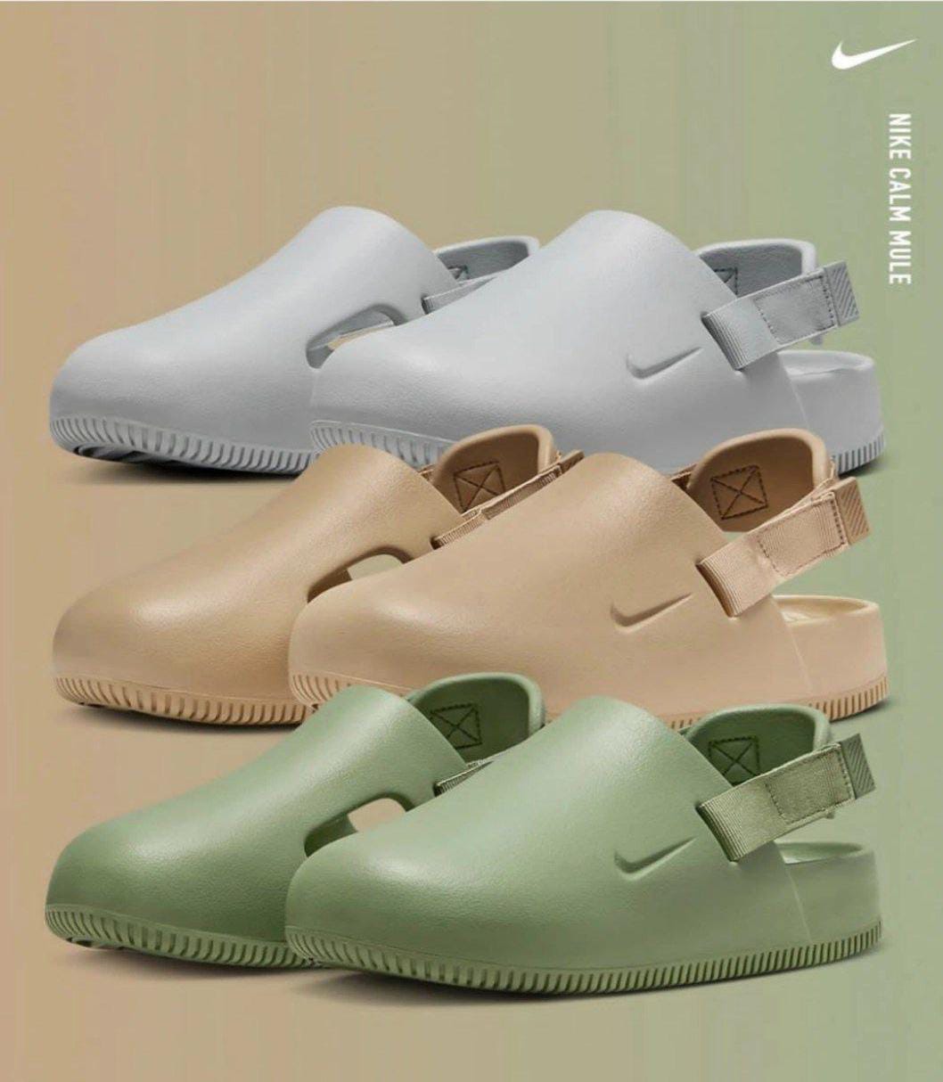 Limited Stock!!! NIKE CALM MULES Slides ; Best Quality Fashion Unisex Shoes, Sandals Slides Nike Mules