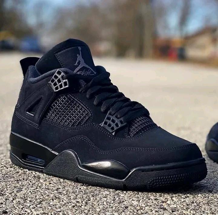 Authentic Air Jordan 4 Black Cat Sneakers Original & Best Quality Men's Shoes