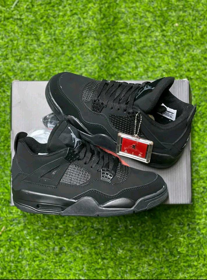 Authentic Air Jordan 4 Black Cat Sneakers Original & Best Quality Men's Shoes