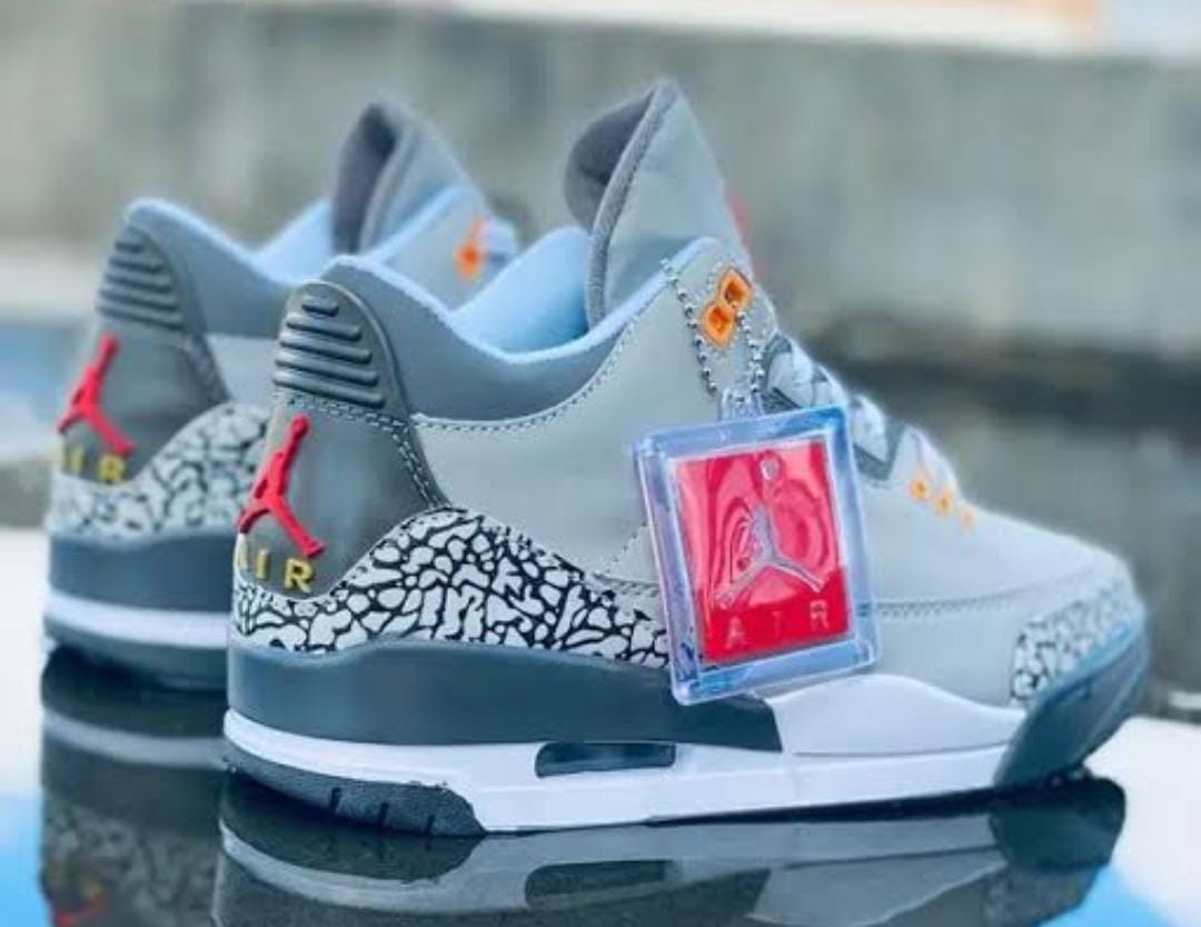Original Air Jordan 3 Retro 'Cool Grey' Sneakers Authentic & Best Quality Men's Shoes