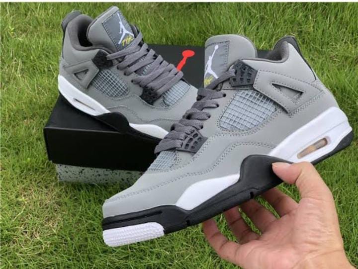 Original Air Jordan 4 Retro Cool Grey Breathable Sneakers Authentic & Best Quality Men's J4 Shoes