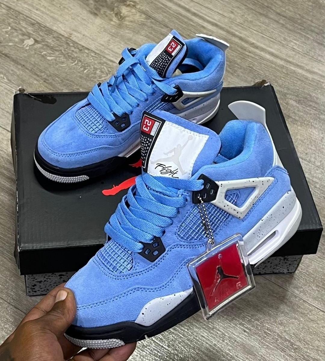 Original Air Jordan 4 ''University Blue'' Unisex Sneakers ;Authentic & Best Quality Men's Shoes/Women's Shoes  J4 Sneakers