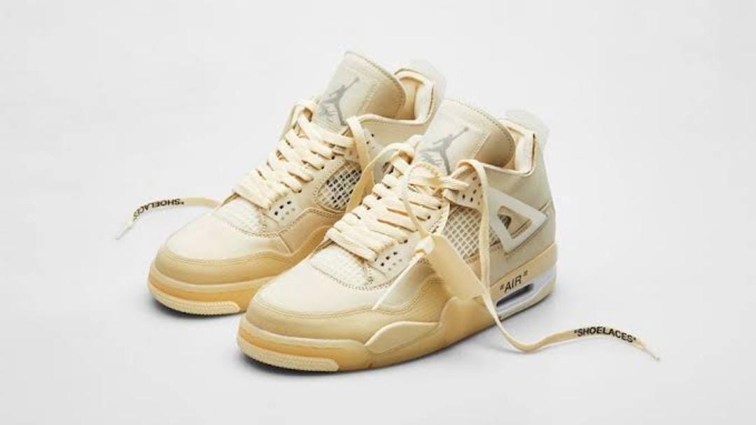 Original Air Jordan 4 Retro ''Off White Sail'' Unisex Sneakers ;Authentic & Best Quality Men's Shoes/Women's Shoes  J4 Sneakers