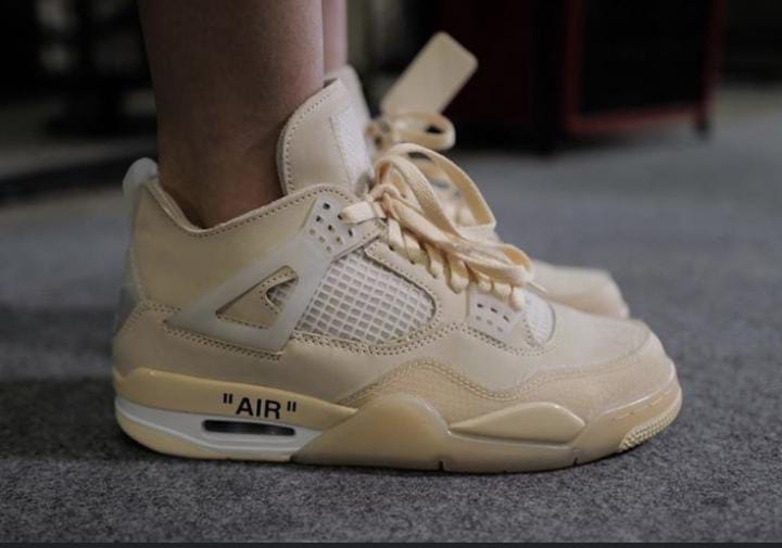 Original Air Jordan 4 Retro ''Off White Sail'' Unisex Sneakers ;Authentic & Best Quality Men's Shoes/Women's Shoes  J4 Sneakers