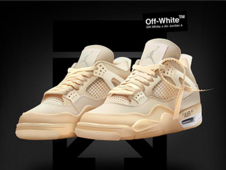 Original Air Jordan 4 Retro ''Off White Sail'' Unisex Sneakers ;Authentic & Best Quality Men's Shoes/Women's Shoes  J4 Sneakers