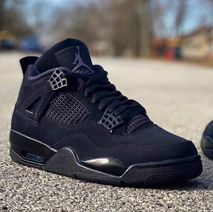 jordan four shoes j4 color black Black