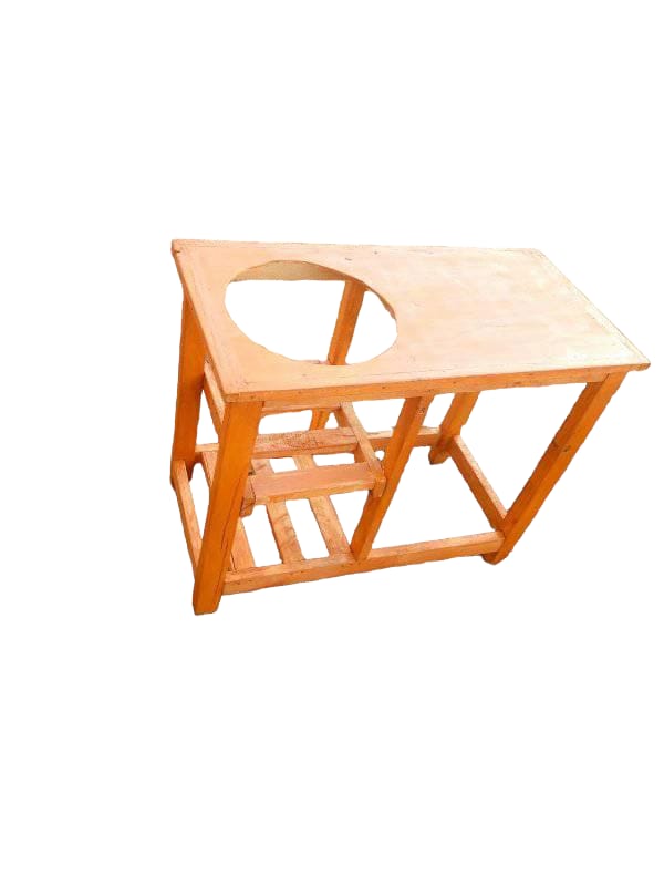 Wooden strong Kitchen table with racks