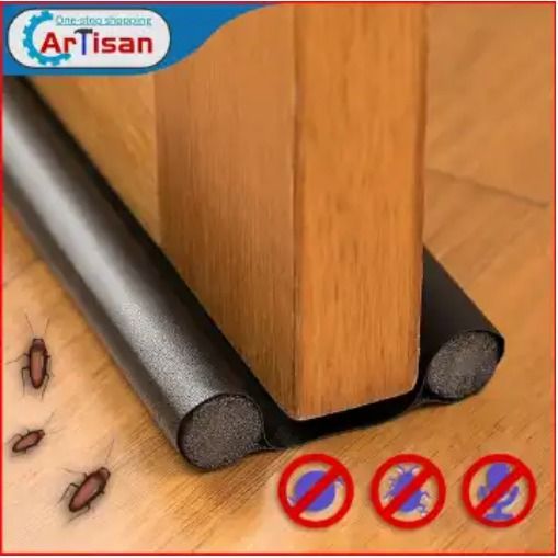 Waterproof door Sealer, Draught Excluder Stopper Door Bottom Guard Double Silicone Rubber Seal Dustproof Soundproof