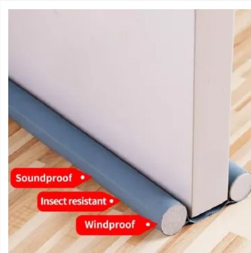 Waterproof door Sealer, Draught Excluder Stopper Door Bottom Guard Double Silicone Rubber Seal Dustproof Soundproof