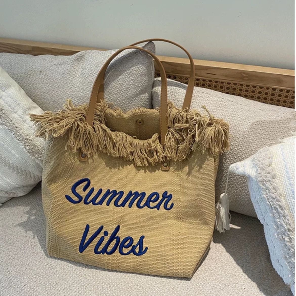 NEW ARRIVAL!! 'SUMMER VIBES' HIGH QUALITYWITH LARGE CAPACITY CASUAL TOTE BAGS  A PERFECT MOTHER'S GIFT