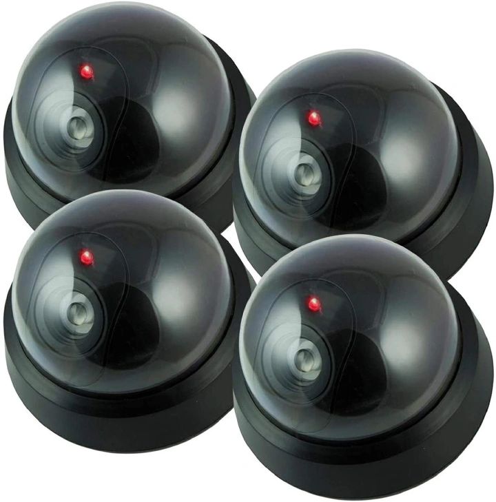 Dummy Camera Safety Camera Flash Light CCTV Surveillance Security Fake Camera For Scaring Away Thieves Dome black Camera SO REAL Camera Video Surveillance Dome Wireless Fake Security Surveillance