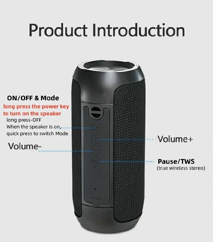 Frank Speaker Bluetooth Speaker Portable Sound FM AUX Bar Wireless Stereo System with USB TF Card
