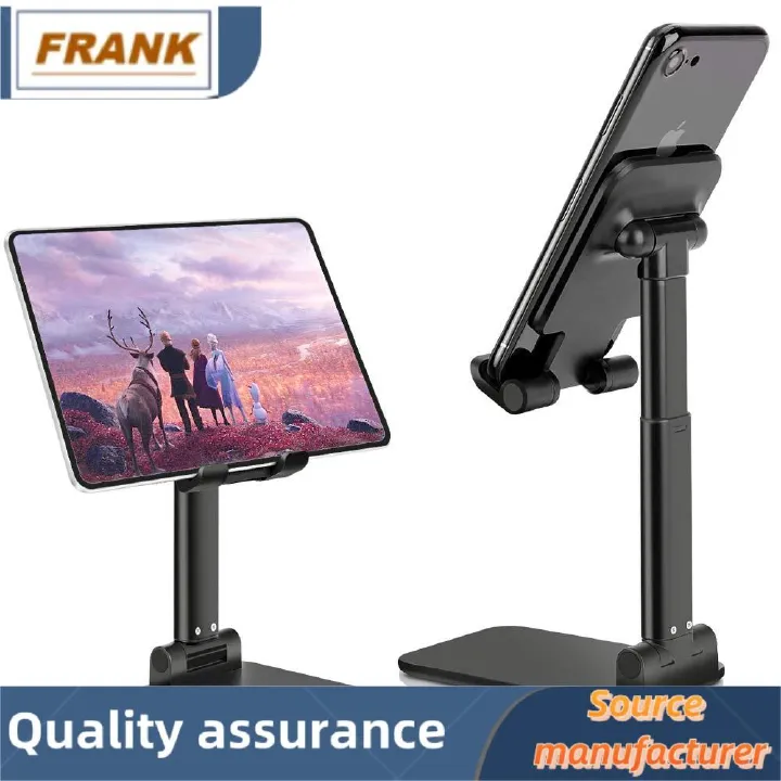 FRANK Universal Metal Foldable Mobile Phone Holder Desktop Tablet Holder Portable Adjustable Extend Support Desk