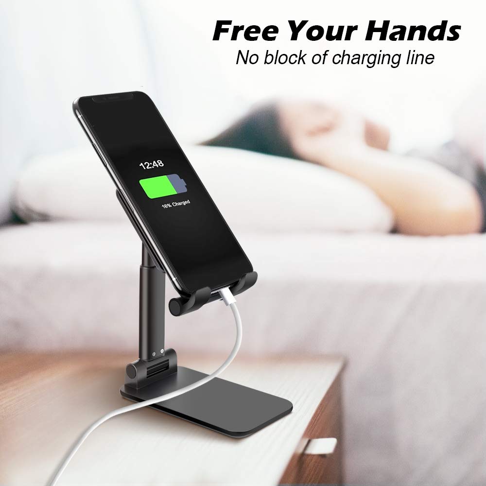 FRANK Universal Metal Foldable Mobile Phone Holder Desktop Tablet Holder Portable Adjustable Extend Support Desk