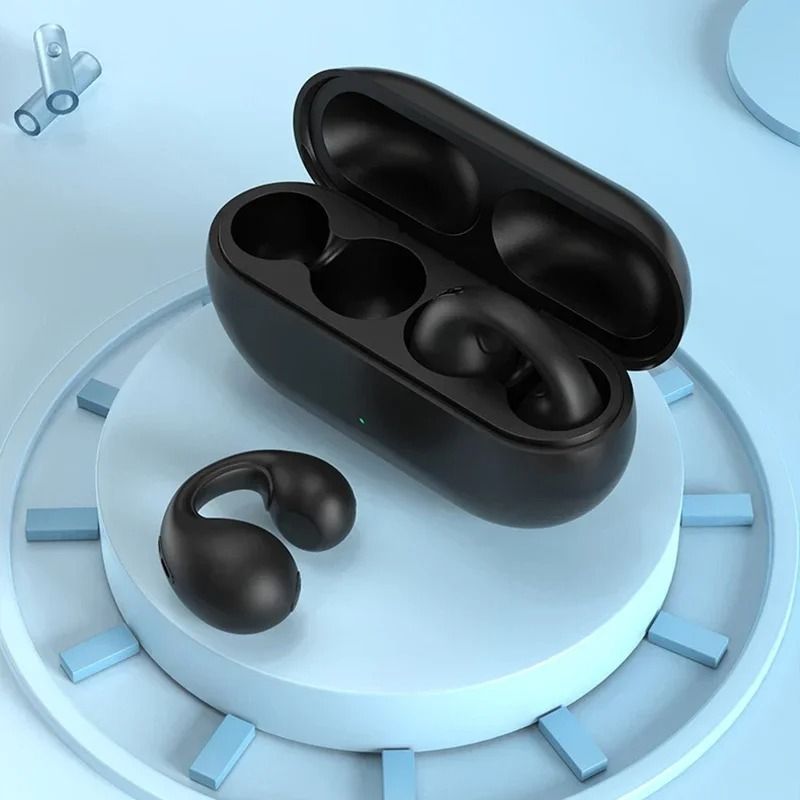 New Update Bluetooth Earphones Running Wireless Earbuds Ear-Clip TWS HiFi True Wireless Stereos Earpods Sports Headset Bone Conduction With Power Bank For All Phones