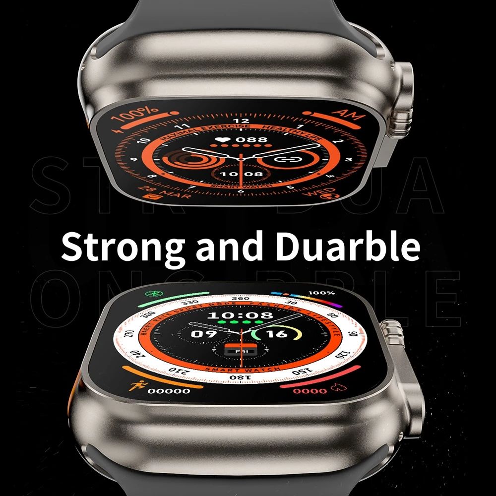 New Ultra8  Smart Watches 2.02'' inch HD Screen NFC Smartwatches Men Women Bluetooth Calls Wireless Charging Fitness Bracelet  HD Screen