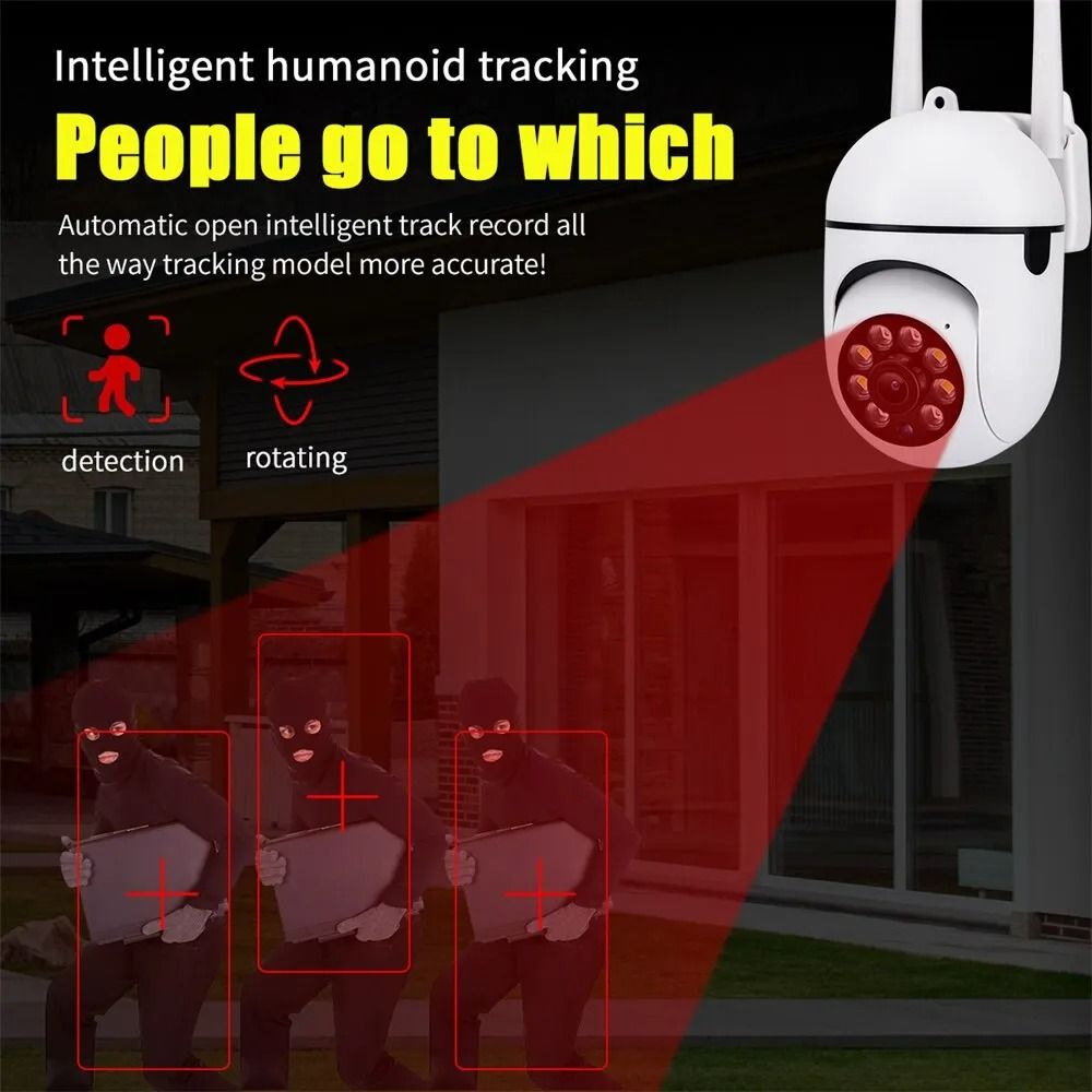 2MP WiFi Home CCTV Outdoor Camera  Surveillance Cameras IP Camera HD 1080P IR Full Color Night Vision Dome Cameras Security Protection Motion