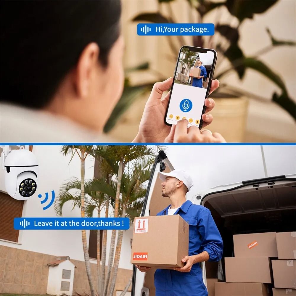 2MP WiFi Home CCTV Outdoor Camera  Surveillance Cameras IP Camera HD 1080P IR Full Color Night Vision Dome Cameras Security Protection Motion
