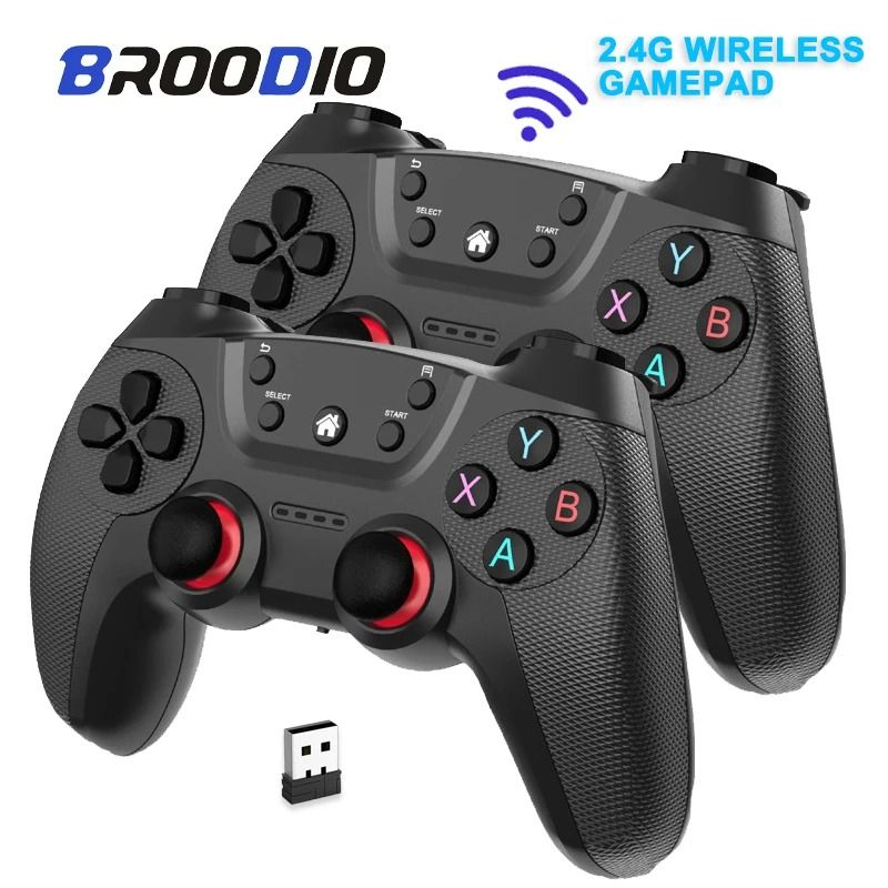 2pcs 2.4G Controller Gamepads Android Wireless Joystick For PS3 /PC/TV Box/Smart Phone Game Joystick For Super Console X Pro