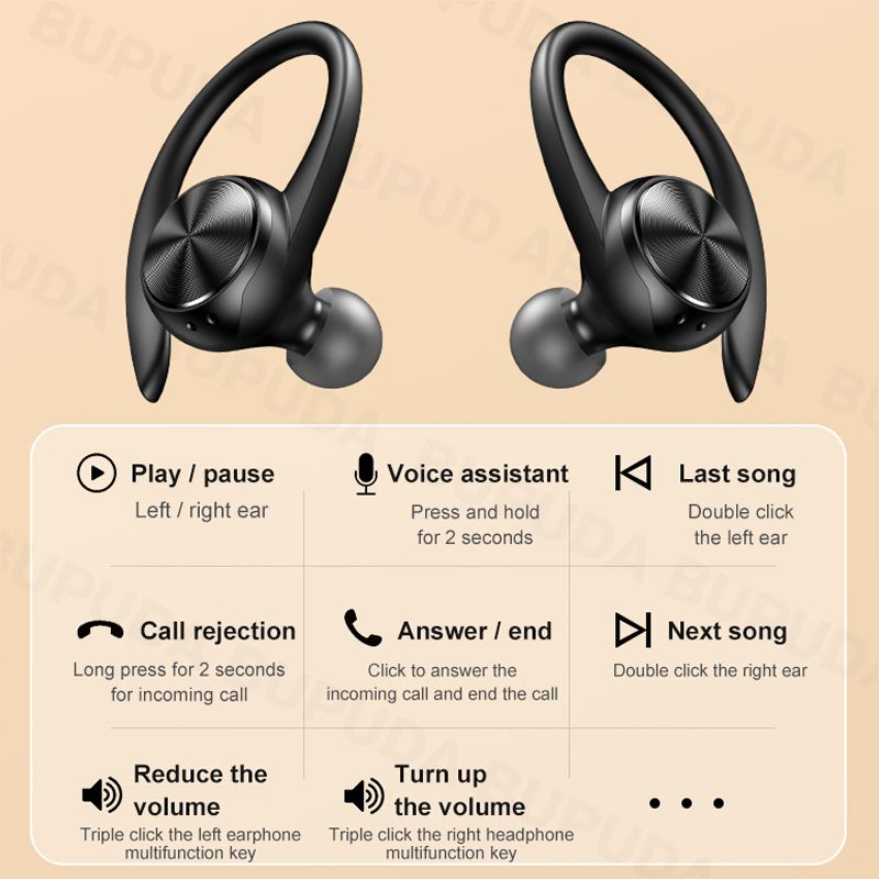 Updated Version Bluetooth Earphones Wireless Earphones TWS Waterproof Earbuds Sports Running Earpods With Charging Box Power Bank For All Phones